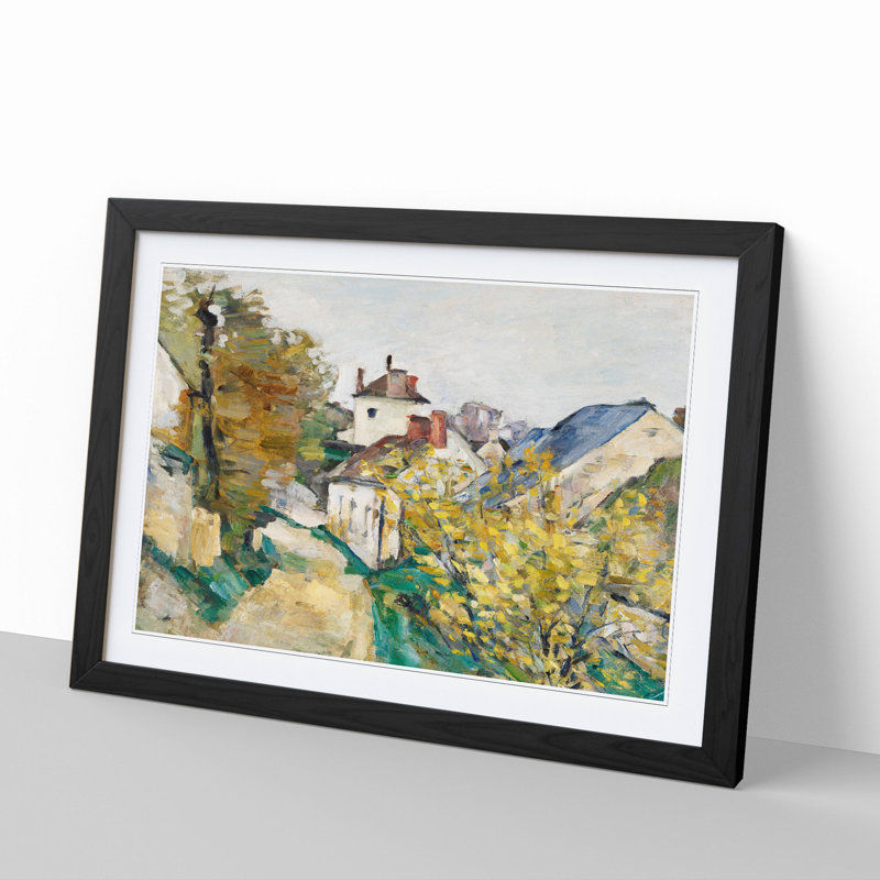 House of Dr. Gachet by Paul Cezanne - Picture Frame Painting, 36cm H x 48cm W x 2cm D, Black Framed