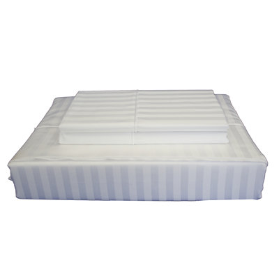 Ensemble de housse de couette à rayures damassé