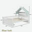 Lit maison en bois avec tablettes de tête de lit-266909850-266909849