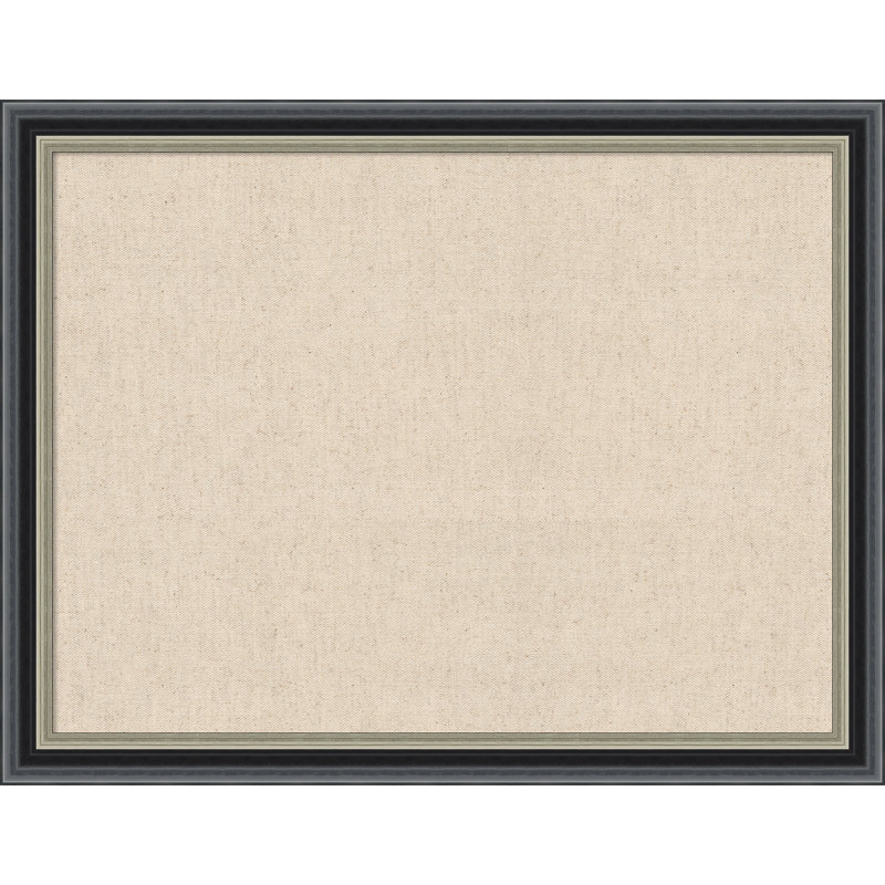 Tableau d'affichage en tissu Amanti, lin naturel par The Creative Bunch Studio, Taille du tableau 24 x 18