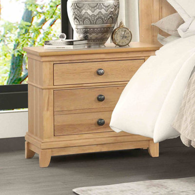 Table de chevet avec table de chevet et rangement à 3 tiroirs pour la chambre à coucher
