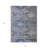 3' X 5' Pewter And Blue Southwestern Washable Indoor Outdoor Area Rug