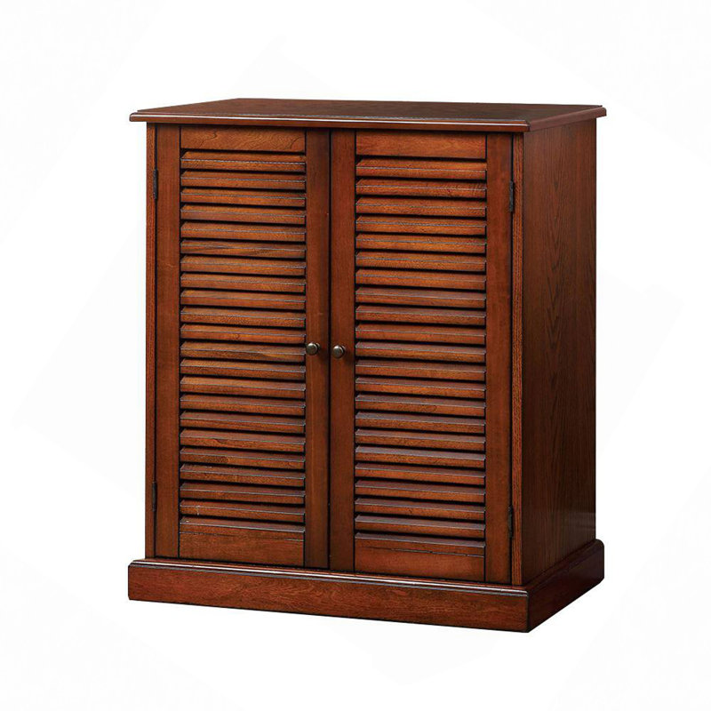 Shoe Storage, Modern Transitional Design 1Pc Shoe Cabinet Adjustable Shelves Louver Design Doors Home Furniture Shoe Rack