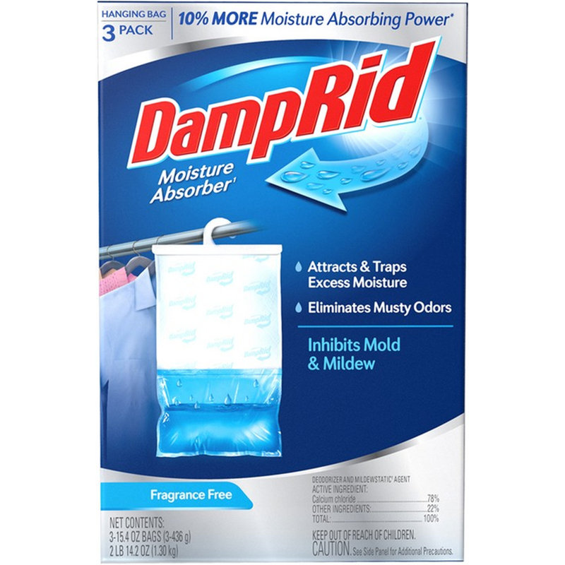 Damp Rid FG83FSSB Moisture Absorber Hanging Bag - Fresh Scent (3Pk)