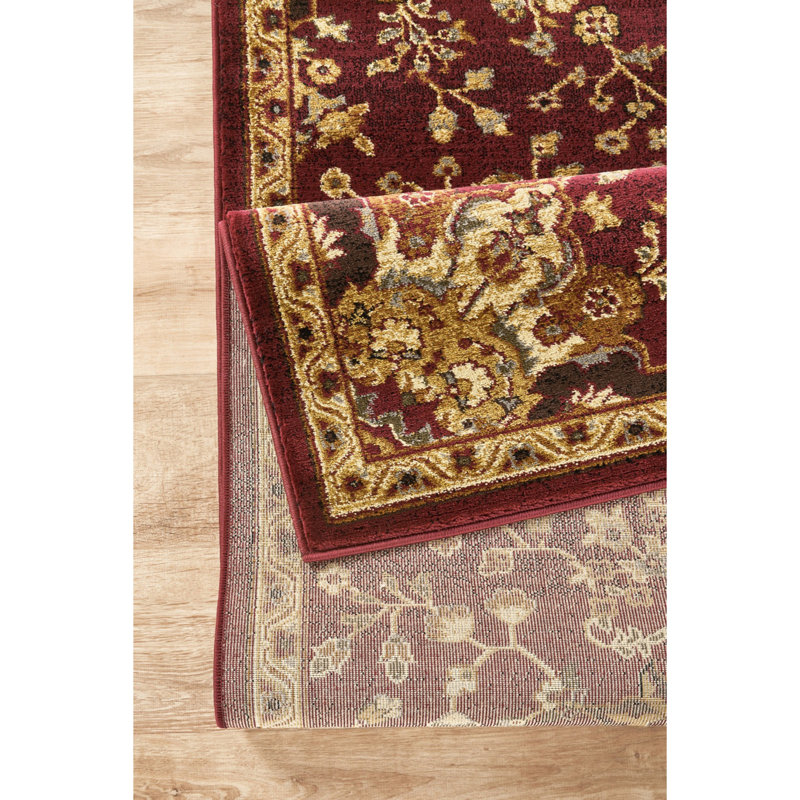 Contemporary Indoor Area Rug, Red, Rectangle 2' x 3'