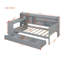 Lit de jour simple en bois avec 3 tiroirs, ports USB et bureau, gris-2078159325-2078159324