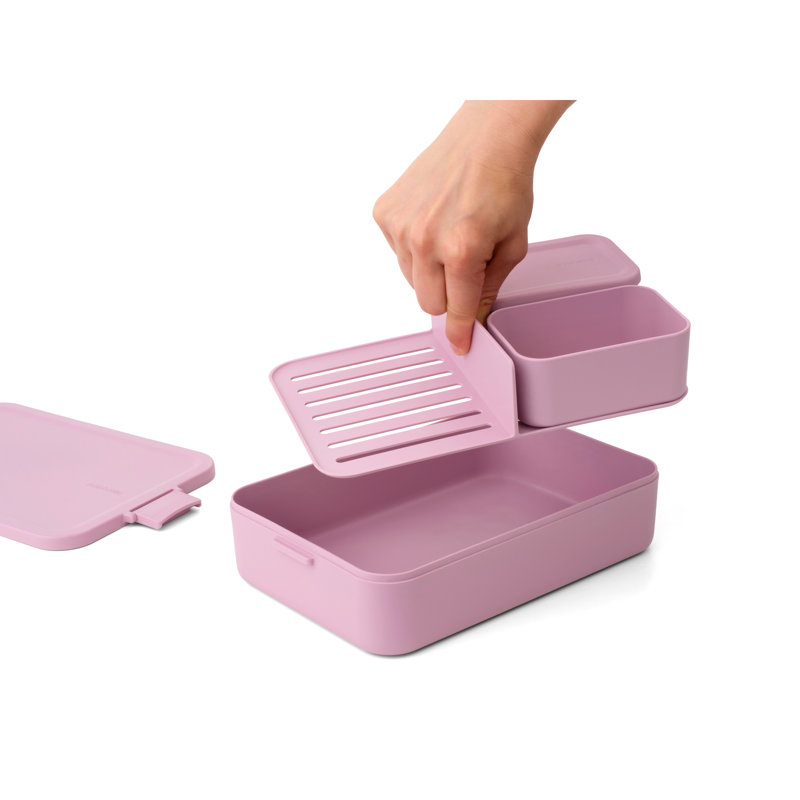 Boîte à repas bistro et grande taille, 8,5 tasses (2 litres), Rose lilas
