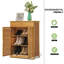 Étagère à chaussures 3 niveaux, 1 tiroir, 9 rangements, armoire de rangement en bambou pour hall d'entrée