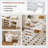 Dining Tables | Mesa de Comedor, 4-in-1 Folding Modern Engineered Wood Table with Storage, for Dining Crafting | off-white