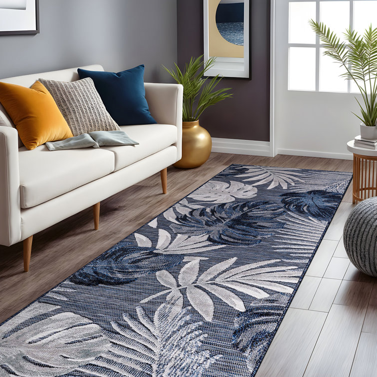 Chartier Machine Woven Floral Area Rug