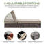 Chaise longue d'extérieur Laguna, fauteuil inclinable en rotin de luxe avec dossier à 6 positions et coussins épais de 5 pouces, ensemble de 4-1929745147