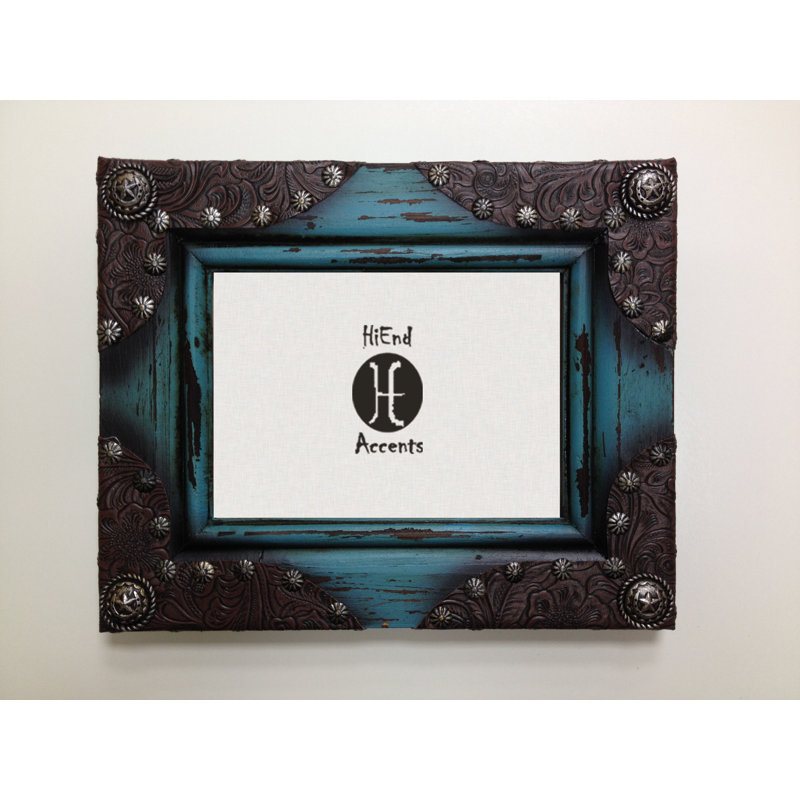 Faux Leather Embossed Picture Frame