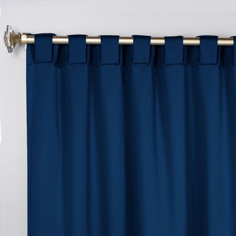 Rideaux obscurcissant et passe-tringle Levatt Classic, Bleu marine, L 52 po x L 63 po