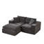 Canapé modulaire à compression en chenille avec rembourrage en éponge Jorza-129228558-129228560