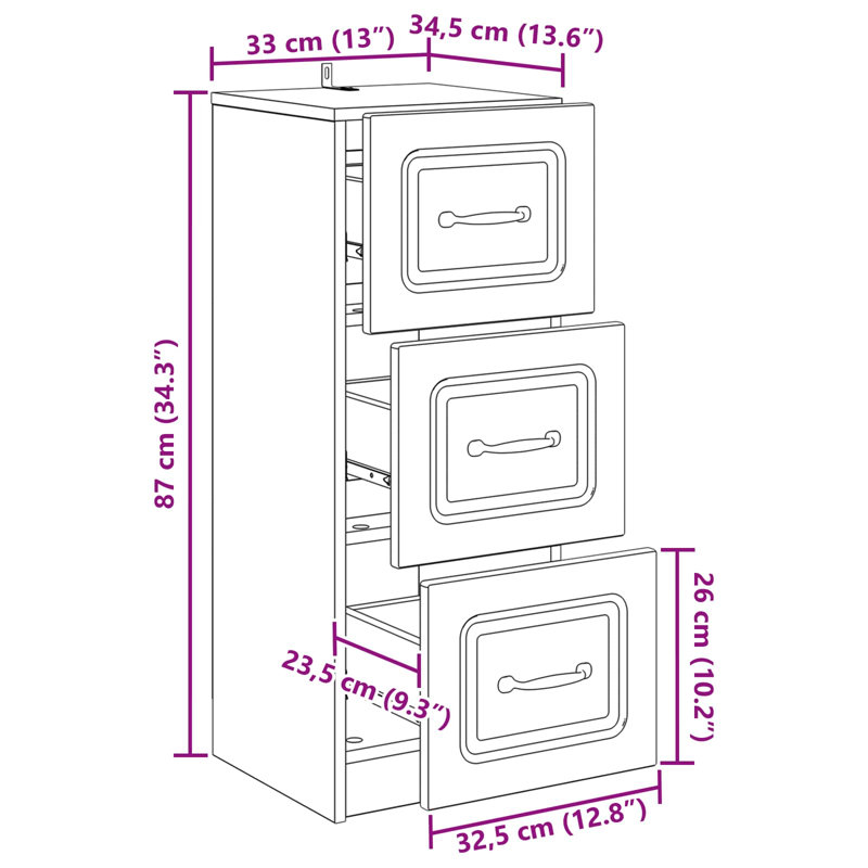 Standard Accent Chest, High Gloss White