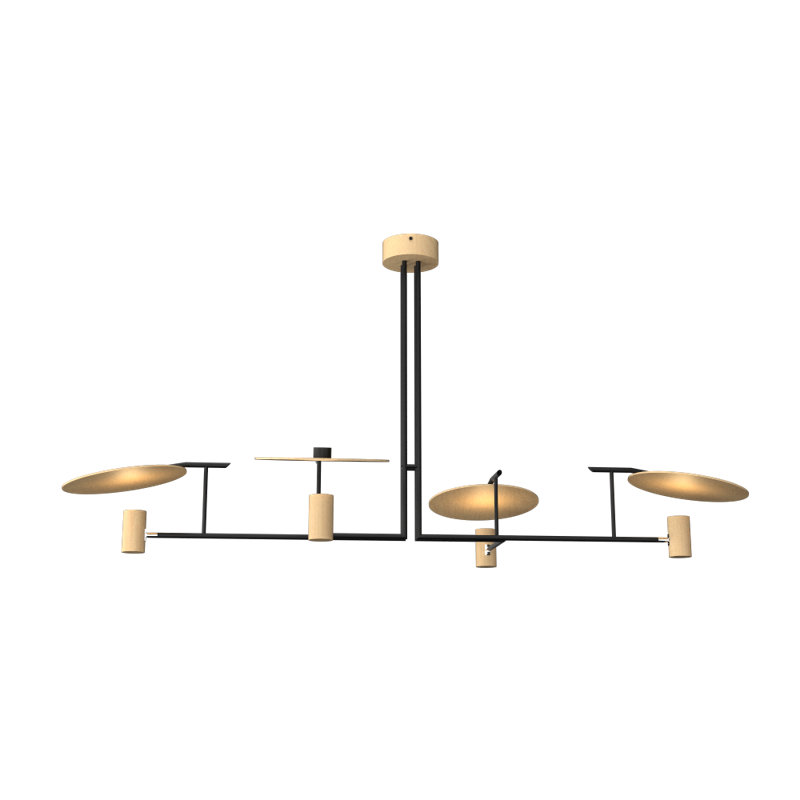 4 - Light Chandelier, Maple