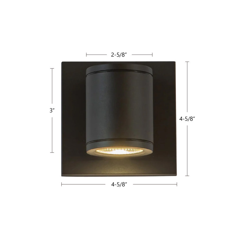 Nordic LED Flush Mounted Sconce, 4.63" H x 4.63" W x 3.38" D, White, 5 W