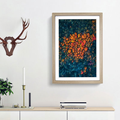 Cluster of Orange Trees in Abstract - Picture Frame Graphic Art Print