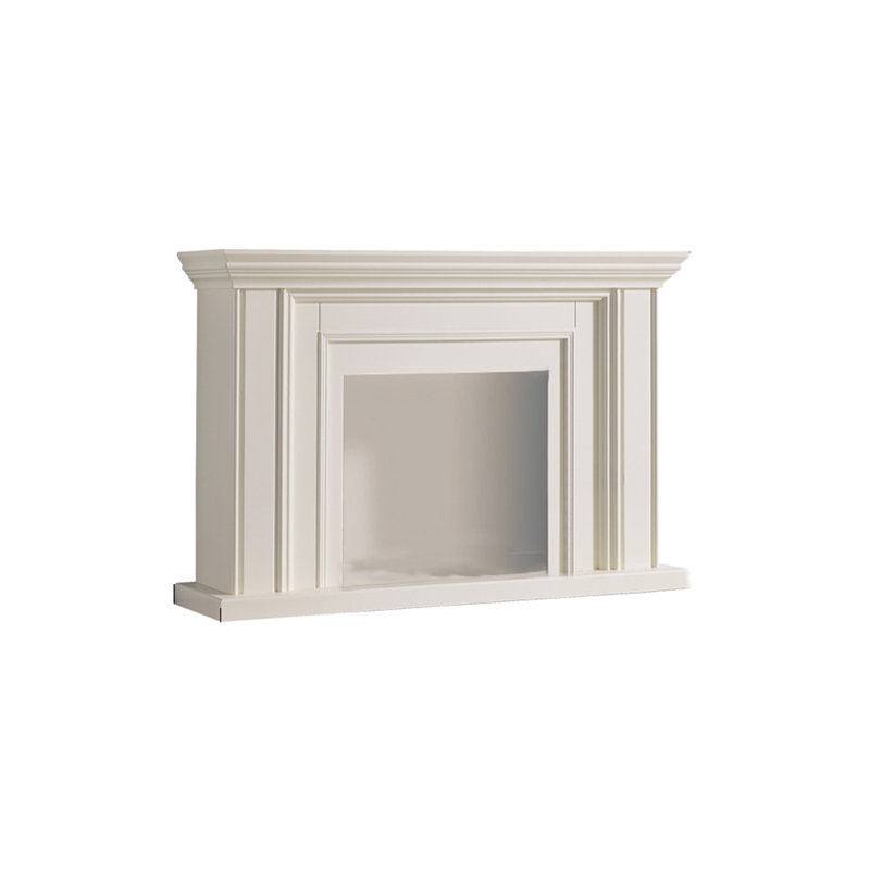 Meuble télé American Fireplace, Ivoire