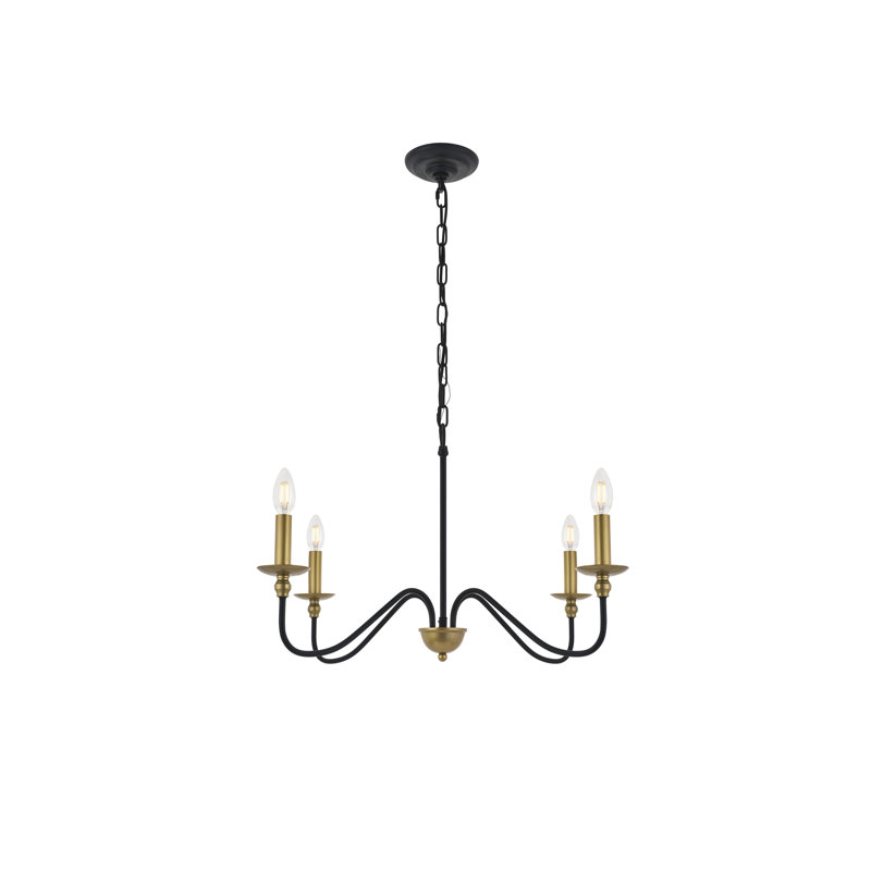 Luminaire suspendu unique Maus, Or satiné, 4 lumières, H 15,7 po x l 30 po x P 30 po