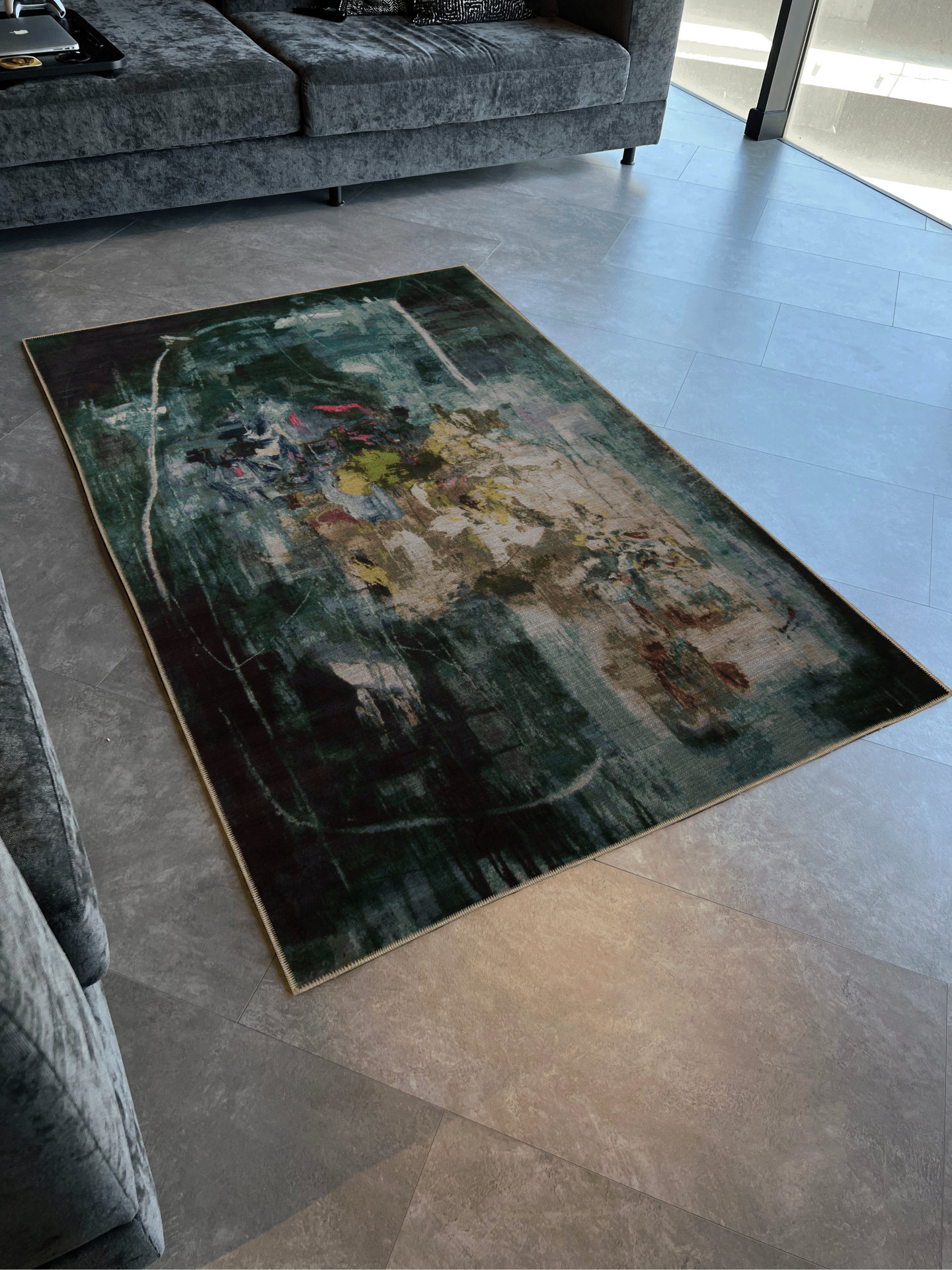 Orren Ellis Green Themed Multi-Colored Abstract Patterned Modern ...