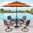 Leonard 4 - Person Patio Dining Set with Square Table , Cushions Included-221534342