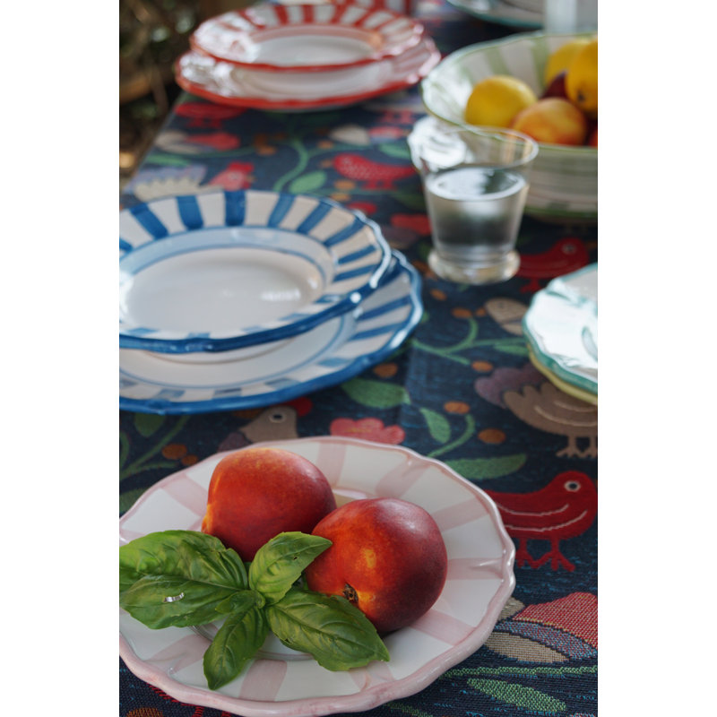 Rimini Salad/Dessert Plate, Blue/White