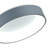 18'' Gray & White Modern LED Flush Mount Ceiling Light for Bedroom, Hallway, Entryway – Integrated LED Drum Shade Fixture-28304811-28304809