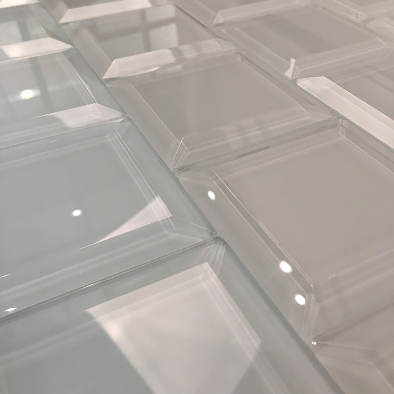 Genoa 3 in. x 3 in. Glossy Tile, Pearl
