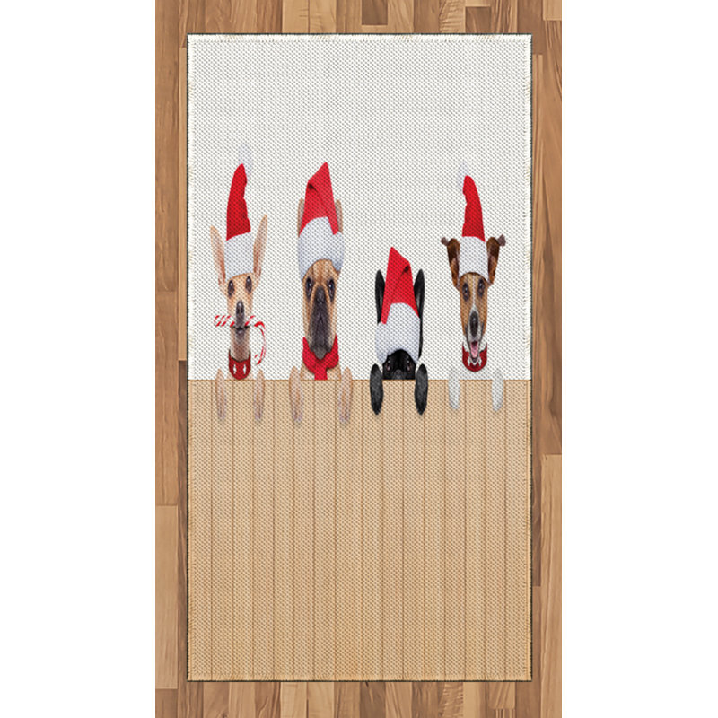 Christmas High Density Long Fiber Poly Threads Decorative Area Rug Carpet, Rectangle 2'7" x 5'