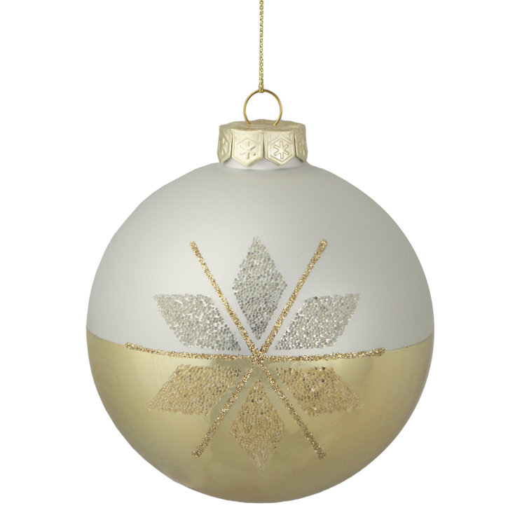 Acrylic Snowflakes Set of 4 Christmas Ornaments White or Gold