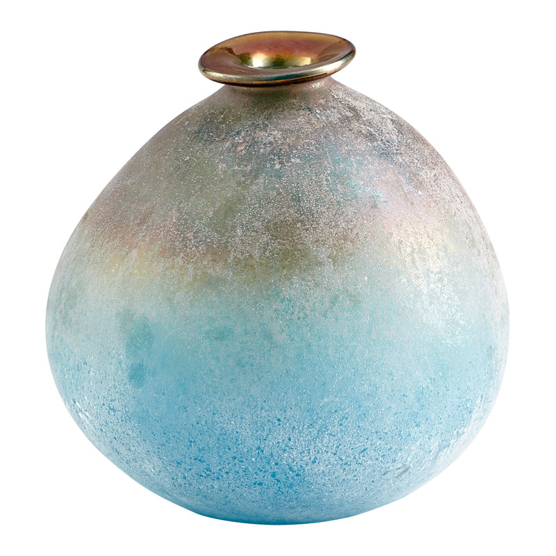 Vase de table en verre Sea of Dreams, H 7 po x l 6,75 po x P 6,75 po