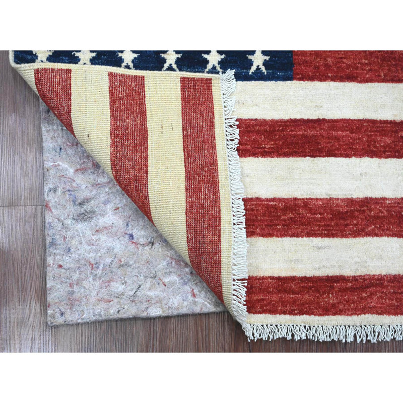 Tapis rouge en laine noué à la main 2 pi 7 po x 3 pi 10 po DCD9E0E8CB8E4E6584EC84D803F1F481