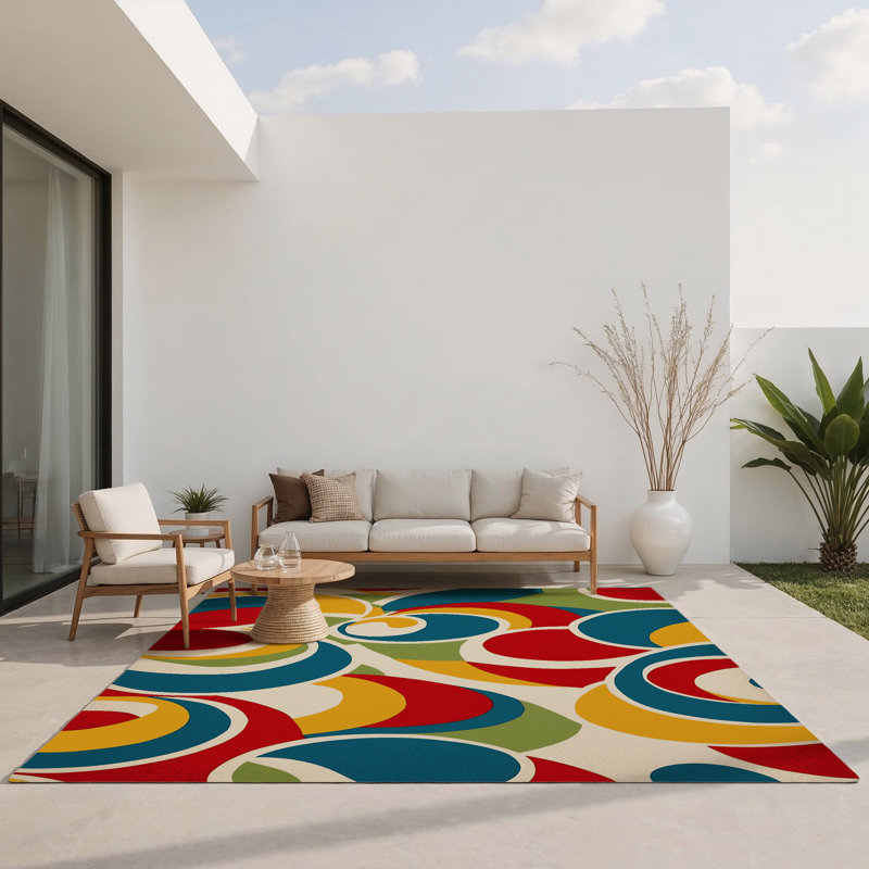 Tapis intérieur et extérieur Spiried Glow, Rectangle 1 pi 6 po x 2 pi 6 po