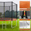 Trampoline AOTOB 8FT pour enfants / adultes, trampoline 400 lb avec filet de sécurité / échelle Backyard, orange-122538894
