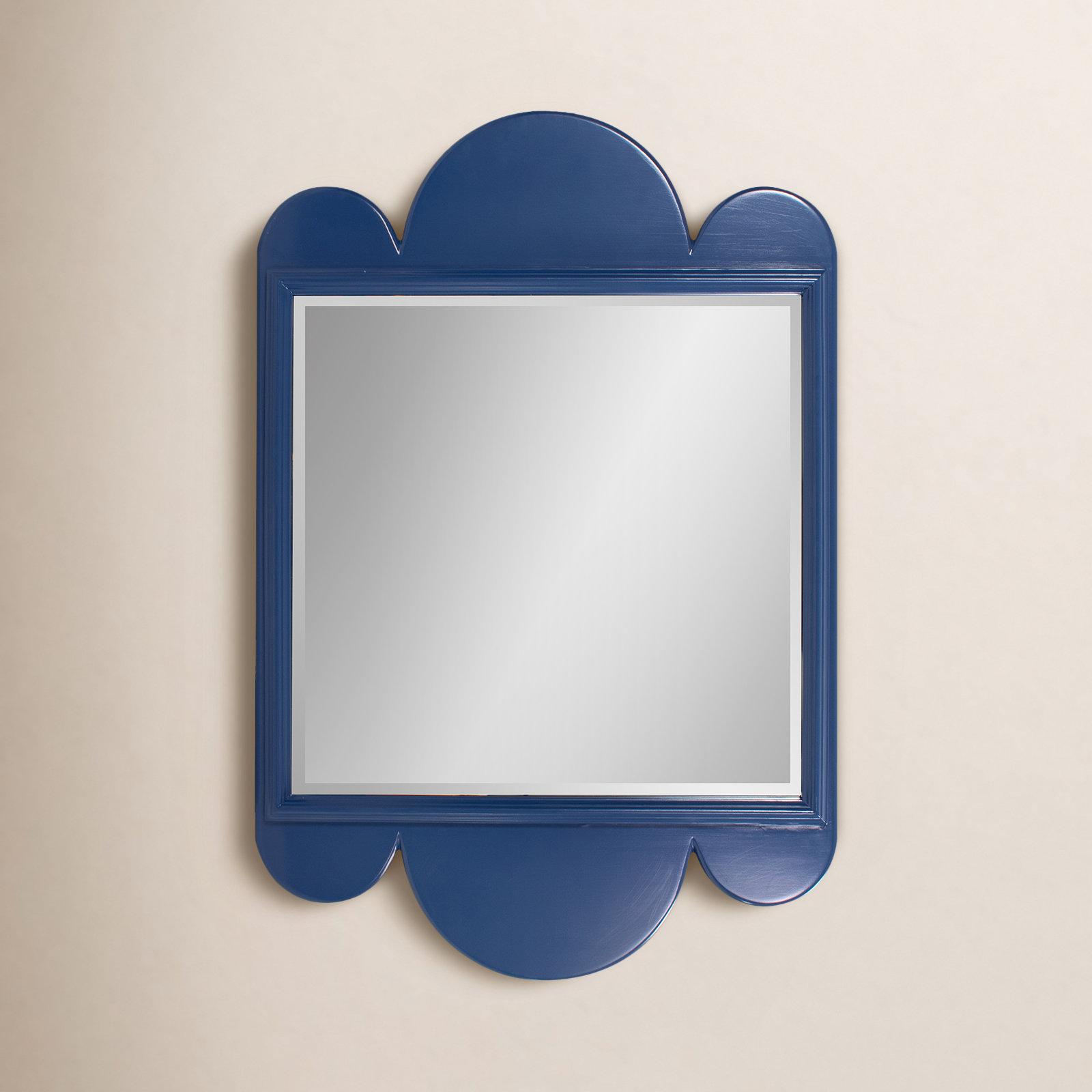 Scalloped 24" Mirror, Colony Blue