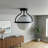 11.2" W 1-Light Frosted Glass Sphere Semi Flush Mount -137798846