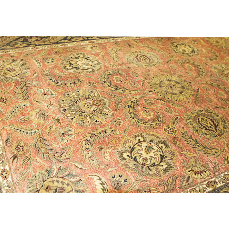 Tapis rouille et noir noué à la main de haute qualité