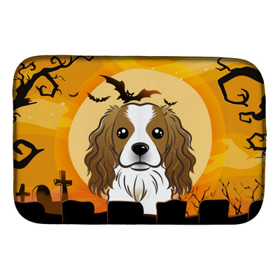 Tapis de séchage cavalier épagneul halloween