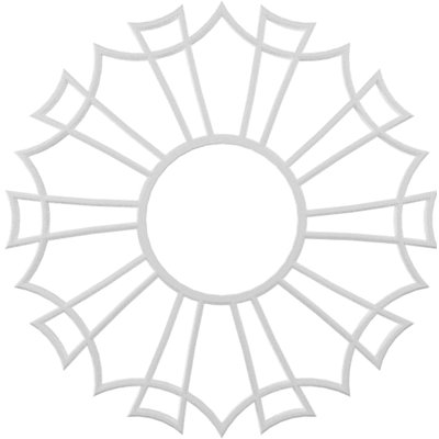 Médaillon de plafond perforé en PVC de qualité architecturale 22 po x 7 po x 7 3/4 po x P 3/4 po Augustus