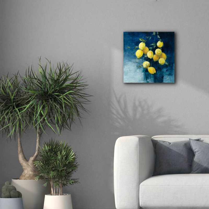 «Epic Graffiti» «Lemon Grove 2» par Julia Purinton, art mural sur toile, H 18 po x l 18 po x P 0,75 po