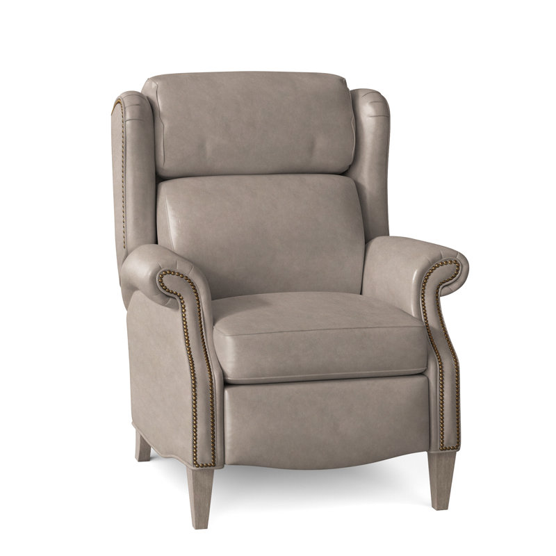Fauteuil inclinable en similicuir Miller, Naturel français, Pierre, Cuir véritable Outsider Raven