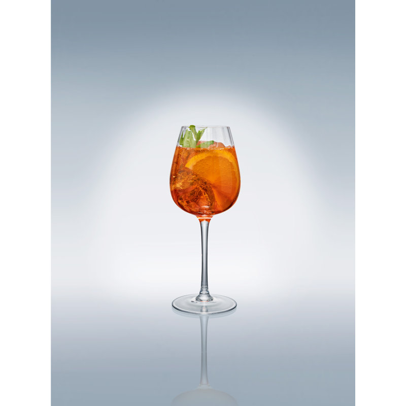 Verre à vin Villeroy & Boch Rose Garden Collection, lot de 4, 6,75 oz, verre cristal, transparent