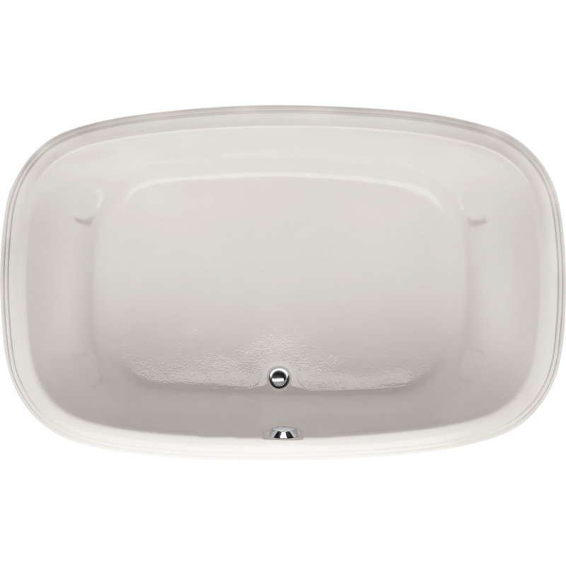 Sylvia 60'' L Air Bathtub, White, Matte Black