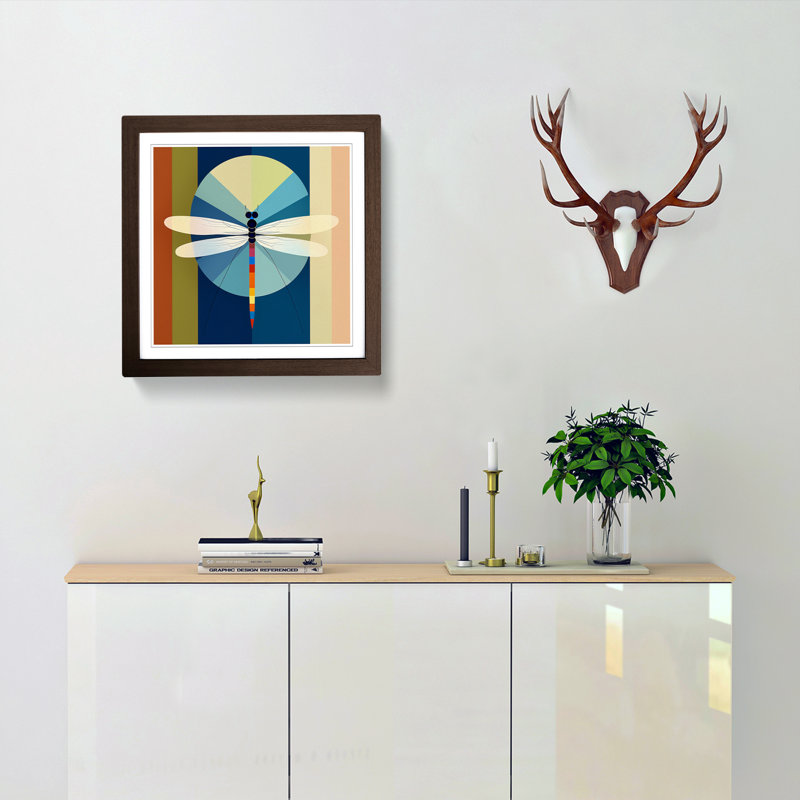 Single Picture Frame Print on Wood, Walnut