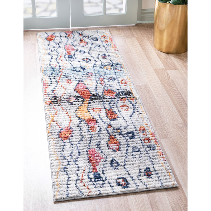 Victorville Abstract Indoor Rug, Runner 2'7" x 10'