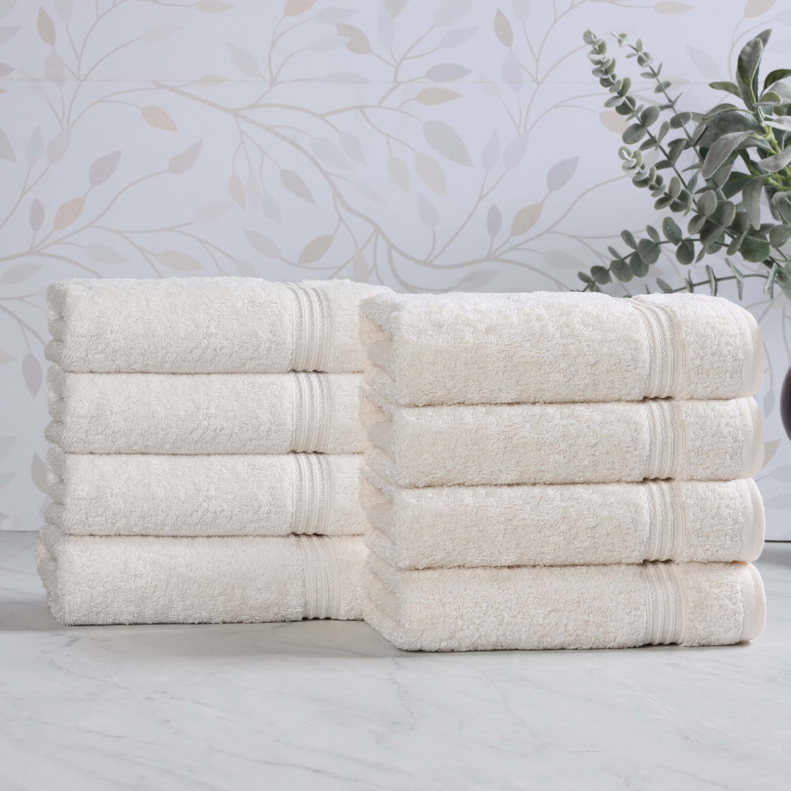 Oleg Egyptian Cotton Hand Towel Set, Ivory