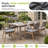 Rope Patio Dining Chairs, Metal Frame Outdoor Seating-122257219