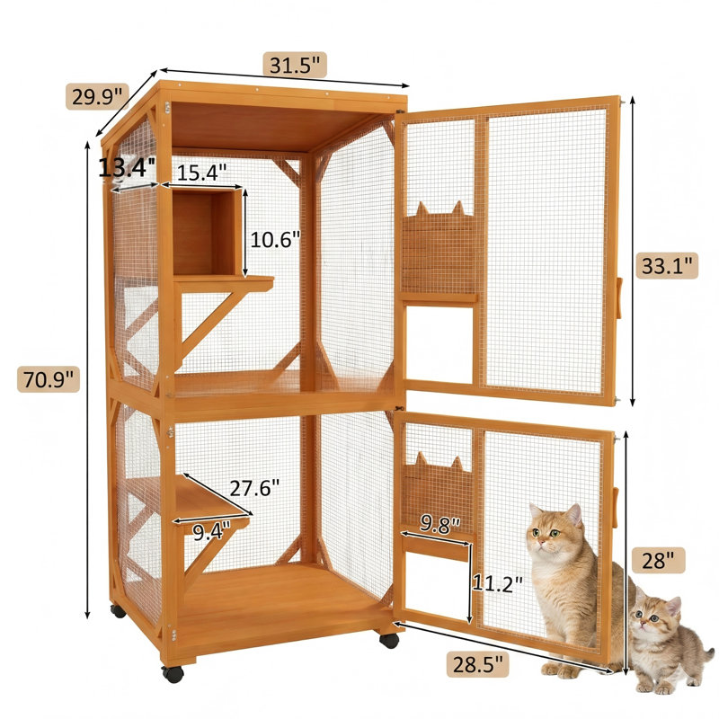 Solution extérieure pour les animaux de compagnie, grande taille pour les chats.