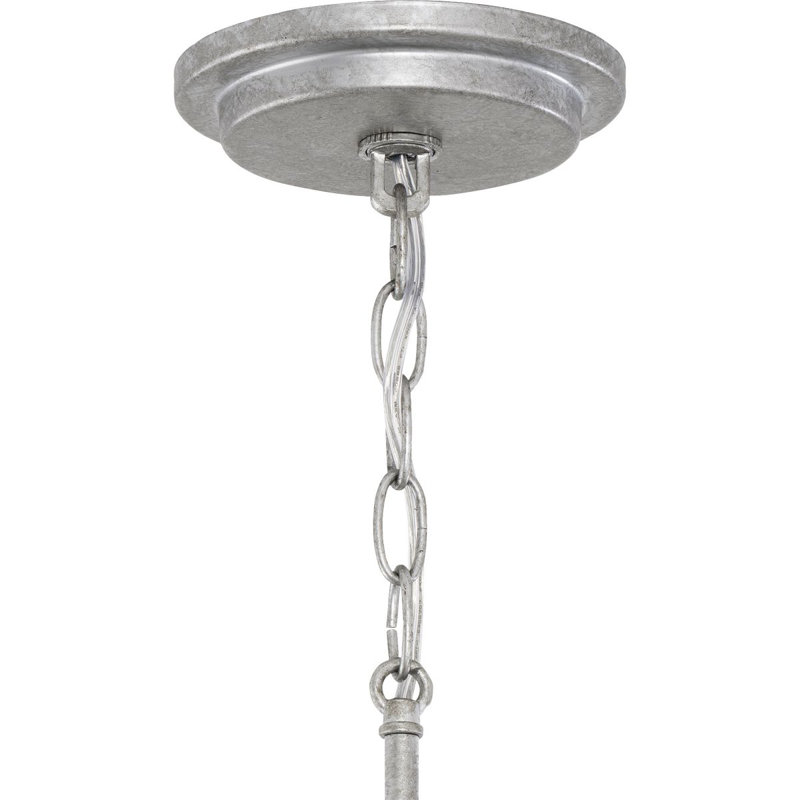 Lustre carré de style lanterne à 4 lumières Uschi, Galvanisé